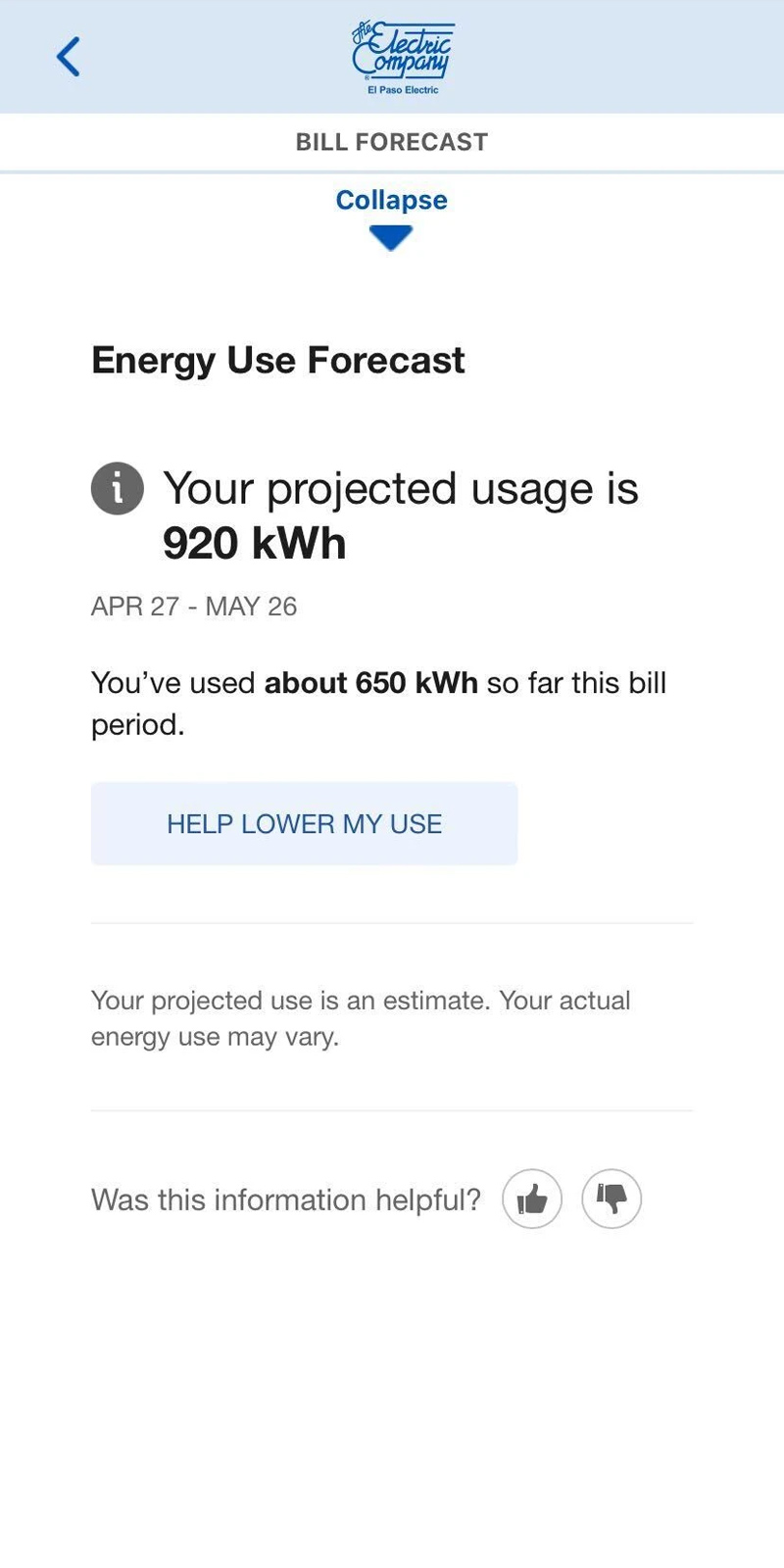 Forecast Your Next Bill