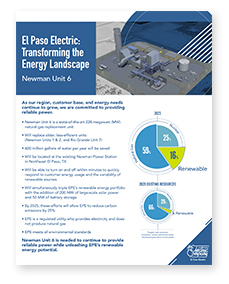El Paso Electric: Transforming the Energy Landscape, Newman Unit 6