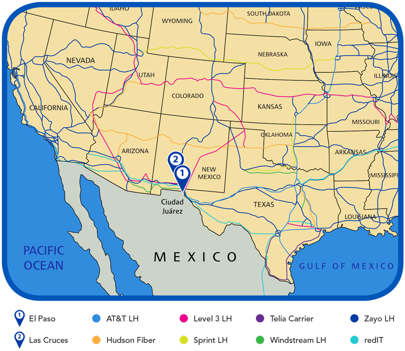 Strong access to bandwidth and fiber Map